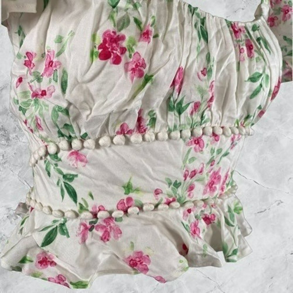 MAJORELLE Lakeland Floral Crop Top - White Raspberry - Picture 6 of 8